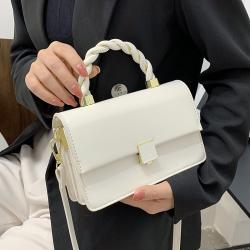 Street Fashion Women Scarves Handbags China Wholesale PU Lady Bags Girl Pure Color Zipper & Hasp Square Handbag