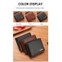 Men's Fashion Casual Litchi Soft Wallet New Multi-Card Large Capacity Small Wallet with Open Closure Waterproof Feature