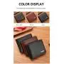 Men's Fashion Casual Litchi Soft Wallet New Multi-Card Large Capacity Small Wallet with Open Closure Waterproof Feature