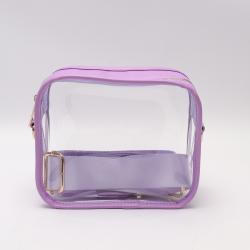Fashion RTS Stadium Approved Candy Color Crossbody Clear PVC Bag Messenger Bag Clear Purse Transparent Shoulder Sling Bag