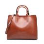 Custom Oiled Waxed Vegan Leather Tote Bags Handbags For Women Ladies Purses