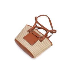 2024 Custom Logo Handmade Woven Straw Tote Handbag For Women Luxury LOW MOQ Beach Bag