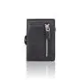 Fashion Smart RFID Wallet Custom Leather Aluminum Pop Up Card Holder Men Metal Wallet