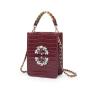2024 Custom Luxury Crocodile PU Diamond Handbag For Women Jewelry Shoulder Bag