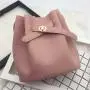 Guangzhou Source 2024 New Simple Bucket broadband Locking Buckle Small Bag Korean Version Leisure Solid Color One Shoulder Bag