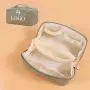 personalized luxury travel makeup bag with pockets portable pu soft leather cosmetic bags with custom logo