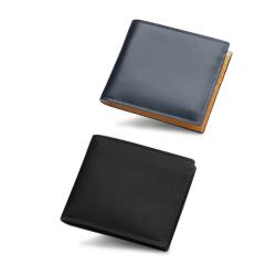 Luxury classic compact men's bifold slim design genuine leather wallet billfold front pocket wallet
