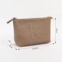 Keymay Custom High Quality Multi-color Embroidery Letter Waterproof Make up Organizer Leather Makeup Bag PU Cosmetic Bag