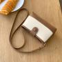 New High Quality Design Crossbody Mobile Phone Hand Bag Fashion Canvas Leather Splice Handbag Women Crossbody Shoulder Stick Bag