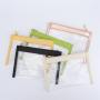 Fashion Designer Transparent Toiletry Bag Clear PVC Zipper Cosmetic Pouch  Women Flat Makeup Clutch Bag