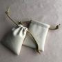 Black PU Leather Drawstring Pouch