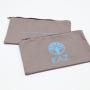 Custom Brush Clear Logo-Printed Eco-Friendly Canvas Dust Travel Makeup Pouch Portable Box with Zipper Clear Cosmetic Bag