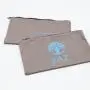 Custom Brush Clear Logo-Printed Eco-Friendly Canvas Dust Travel Makeup Pouch Portable Box with Zipper Clear Cosmetic Bag