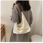 Fashion Canvas Tote Bag Plain Letter Handbag Manufacturer Customize Magnetic Button Para Mujeres Bolso Bolsas CY123