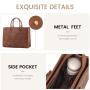 LOVEVOOK fashion ladies 15.6inch laptop tote handbags for women Vintage PU leather work business school office 2pc handbags sets