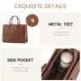 LOVEVOOK fashion ladies 15.6inch laptop tote handbags for women Vintage PU leather work business school office 2pc handbags sets