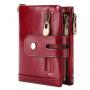 Hot Sale Anti-Theft Man Short Wallet Slim genuine leather wallet for men credit card holder multi-function wallet with zipper