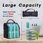 Lunch Bags for Women Leakproof Insulated Floral Lunch Box with Adjustable Shoulder Strap Reusable Zipper Cooler Tote Bag