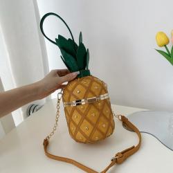 Manufacturers hot new multi-color can be customized Pineapple shaped Crossbody Purse