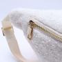 New Casual Fashion Autumn Winter Pure Color Women's Adjustable Strap Waist Bag Faux Fur Sherpa Plush Fanny Pack