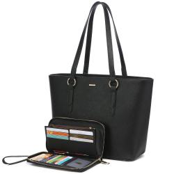 LOVEVOOK  Fashion Tote Purse Shoulder Bag Handbags with Matching Wallets Set 2 Pcs Wallet handbags women purses
