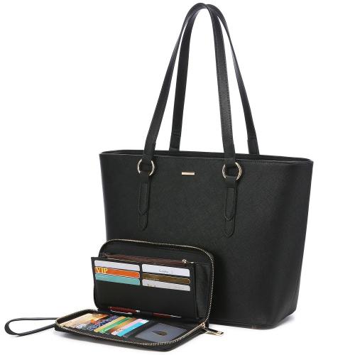 LOVEVOOK  Fashion Tote Purse Shoulder Bag Handbags with Matching Wallets Set 2 Pcs Wallet handbags women purses