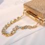 2024 new evening bag rhinestone chain handbag womens crossbody small square bag female small celebrity banquet Party Clutch Bag
