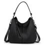 LOVEVOOK&REALER Women Lady PU/CANVAS Leather Handbag Shoulder Messenger Bag Tassels Evening Tote Hobo Bag.
