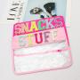 Keymay RTS 19 Colors Plain Nylon Transparent PVC Flat Cosmetic Bag Make Up Pouches Letter Sew Zipper Bag Clear Flat Makeup Pouch