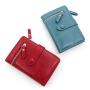 LOW PRICE Hot Selling Retro Embroidery Thread Wallet Short Buckle Wallet Pure Color Zipper Coin Purse Wallet For Girls