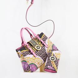 2024 women handbags fashion purse and hand bag ladies quality PU leather printing designer female bag set of two casual tote bag