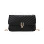 New Wave Shaped Embroidered Small Shoulder Bag Handbag Simple Fashion PU Leather Ladies Crossbody Bag