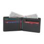 customized bi-fold pu carbon fiber leather ID window purse men leather wallet pocket slim wallet for men