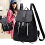 ZR496 Women's PU Anti-theft Waterproof Backpack New Fashion Famale Nylon Canvas Oxford Cloth Backpack Girl Single Shoulder Bag