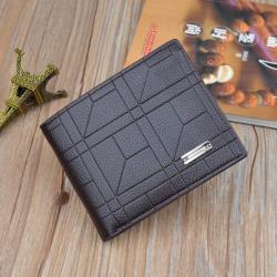 2022 Hot sell  Retro men's  short wallet horizontal male wallets for men fashionable card holder leather wallet