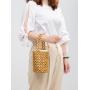 Handmade Women Handbags Wooden Bead Woven Purse Special Ladies Casual Shoulder Hand bags Bucket Clutch Bag Wholesale