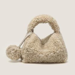 2024 Fashion Handbags Ladies Furry Pillow Bag Purse women Cross-body bag Plush Makeup Bag