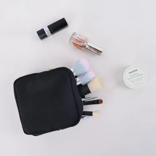 Keymay High Quality Large Capacity Zipper Toiletry Makeup Pouch Bag Mini Travel Cosmetic Bags For Women