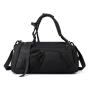 Large Capacity Waterproof Travel Duffle Gym Bag with Shoe Compartment Black Training Backpack