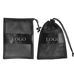 GELORY Customized Swimming Sports Storage Net Bags Wholesale Custom Logo Nylon Mesh Laundry Bag With Drawstring