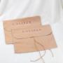 Custom Logo Printed Cotton Canvas Envelope Pouch Gift Cloth Packaging Lingerie Underwear Dust Cover Bag