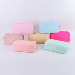 Keymay RTS Stock 23 Colors High Quality Waterproof Cute Nylon Pouch Makeup Bags Wholesale Cosmetic Organizer Bag for Girls