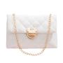 Women's Fashionable PU Chain Crossbody Purse Bag Small Flap Shoulder Bags Flap with Single Strap Portable Chain Women Handbags