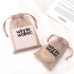 Hot Sale Custom Logo Printing Nylon Mesh Net Drawstring Bag For Soap Gift Sunglasses Packaging