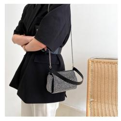 Crossbody Bags for Women  luxury Bling Diamond purse Mini Top Handle Handbag Chain Clutch for Party