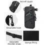 ZR910 New Arm Bag Men's PU Fitness Wrist Bag Leisure Letters Waterproof Portable Outdoor Sports Running Phone Waist Bag