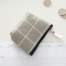 Gelory Wholesale Sublimation Coin Purse Custom Printing Cotton Linen Wallet Women Zipper Mini Coin Purse