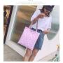 Factory Wholesale Fresh Daisy Print Multicolor Shopping Bag Women Shoulder Handbag Recycled Canvas shopping bag