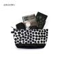 Black and White Polka-Dot PU Leather Makeup bag Cosmetic Bags Make Up Box Case Storage Cosmetic PVC Pouch
