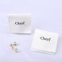 Custom Gold Logo Mini Canvas Ring Earring Necklace Jewelry Envelope Pouch Small  Cotton Flap Jewelry Bag